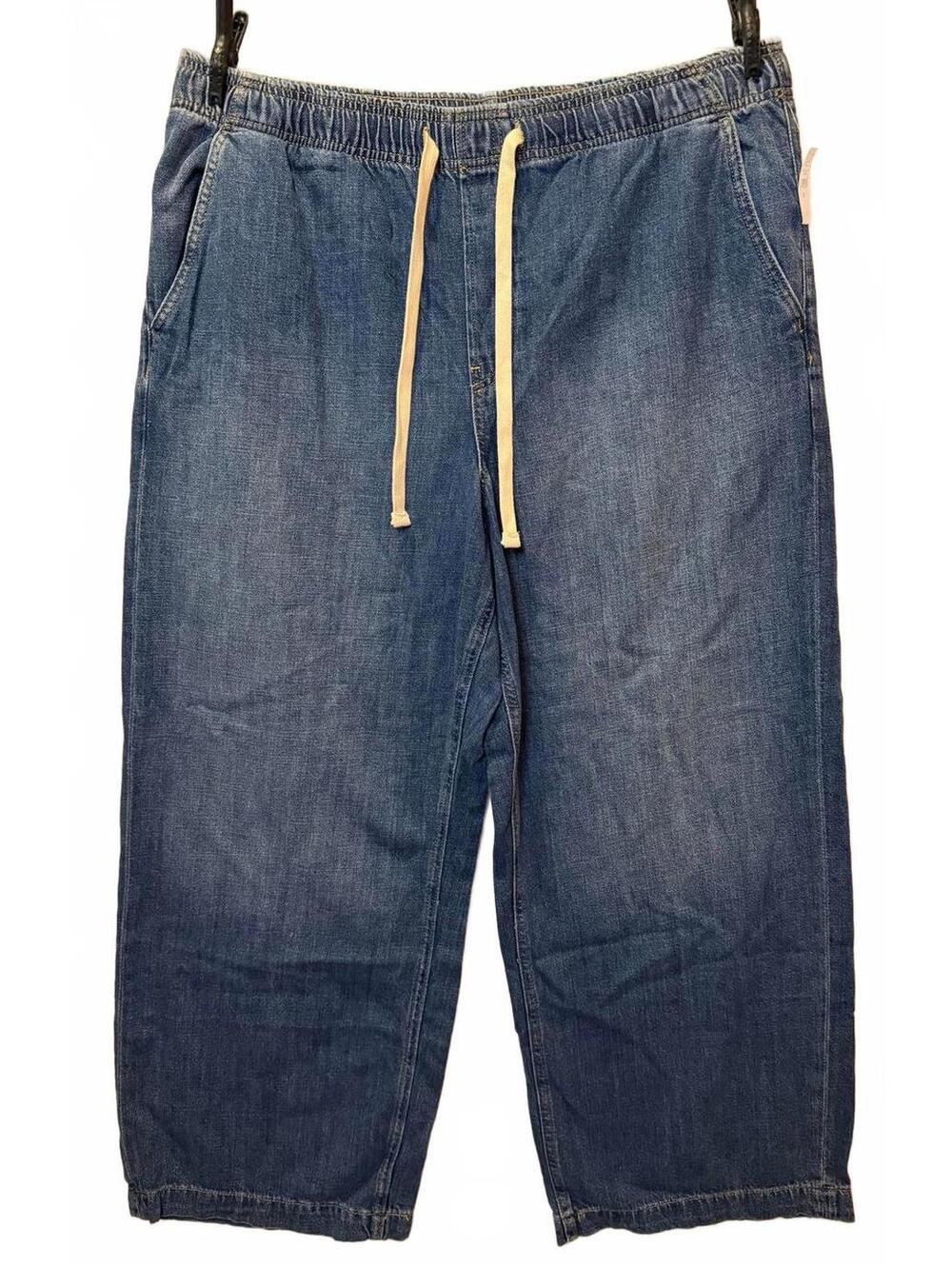 Gap Jeans Womens XL High Rise Wide Leg Denim Pull On Drawstring NWT